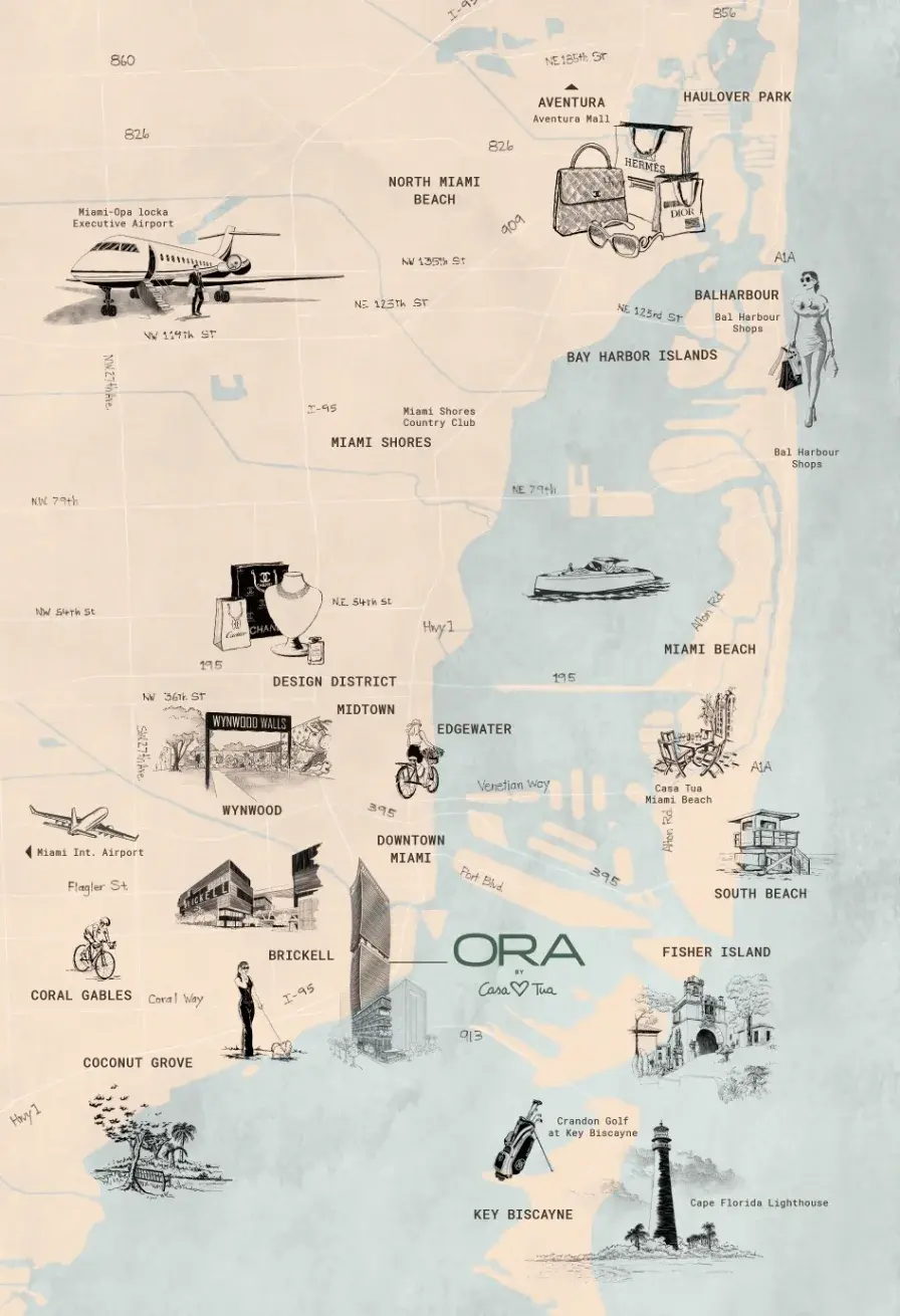 Brickell neighborhood map